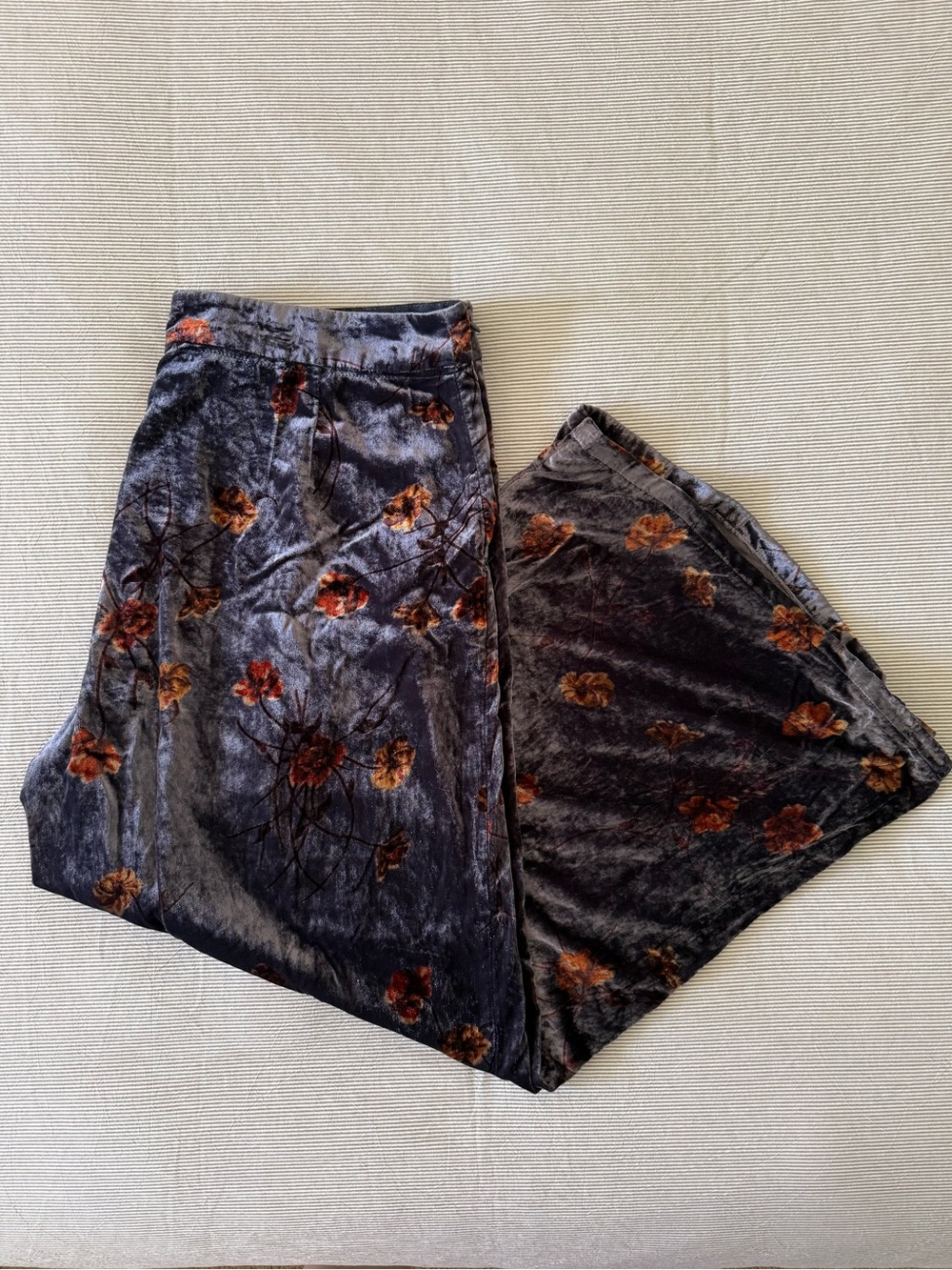 Anthropologie Velvet Wide-Leg Whimsigoth Pants